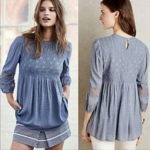 Anthropologie 𝅺One September Lace Hobo Tunic Top - Size Small